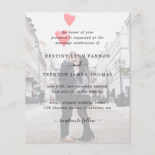 Photo Modern Simple Budget Wedding Invitation