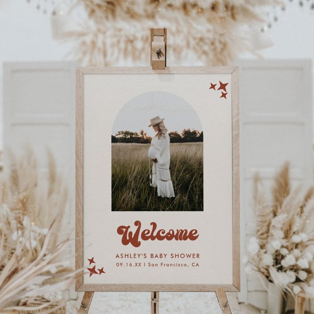 Photo Modern Welcome Baby Shower Sign (Creator Uploaded)