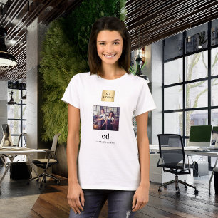 Photo monogram name logo business T-Shirt