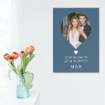 Photo Monogram Romantic Heart Coodinates Modern Faux Canvas Print<br><div class="desc">Photo Monogram Romantic Heart Coodinates Modern Faux Canvas Print Wall Art features your favourite photo with your monogram and custom coordinates of longitude and latitude that are special to you in modern script typography. Perfect gift for weddings, birthday, Christmas, Valentine's Day, anniversary and so much more. Designed by ©Evco Studio...</div>