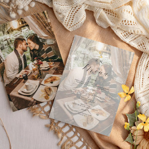 Photo Monogram Wedding Menu