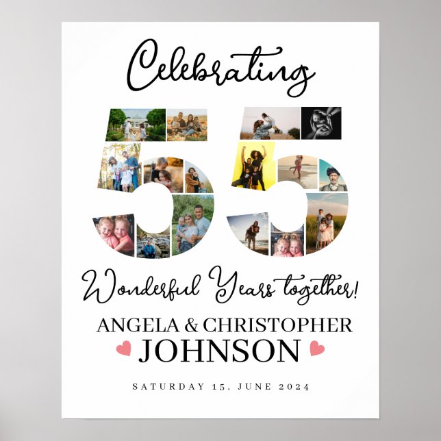photo montage 55th Wedding Anniversary Poster (Front)