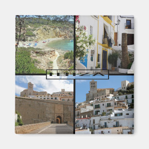 photo montage of Ibiza Island on the Balearic Isla Magnet