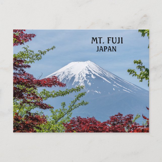 Photo Mount Fuji Volcano in Japan Postcard (Front)