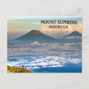 Photo Mount Sumbing Volcano Indonesia Postcard