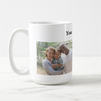 Photo Mug and Text w/2 Photos/1 Line
