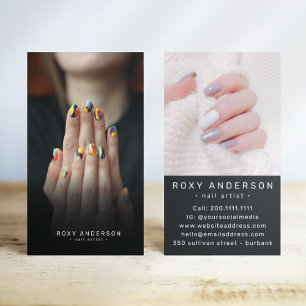 Photo Nail Artist Technician Business Card