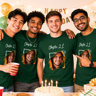 Photo name 21st birthday green T-Shirt