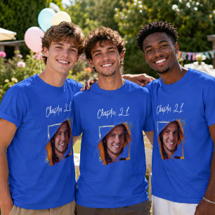 Photo name 21st birthday royal blue T-Shirt