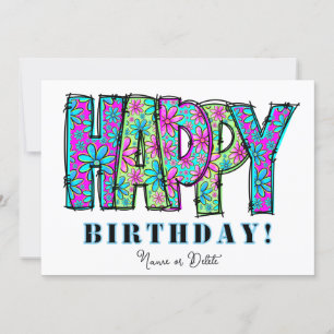 *PHOTO NAME Birthday Card Event Personalize