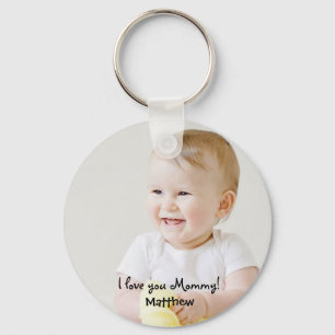 Photo Name I love you mummy Mother's day Key Ring