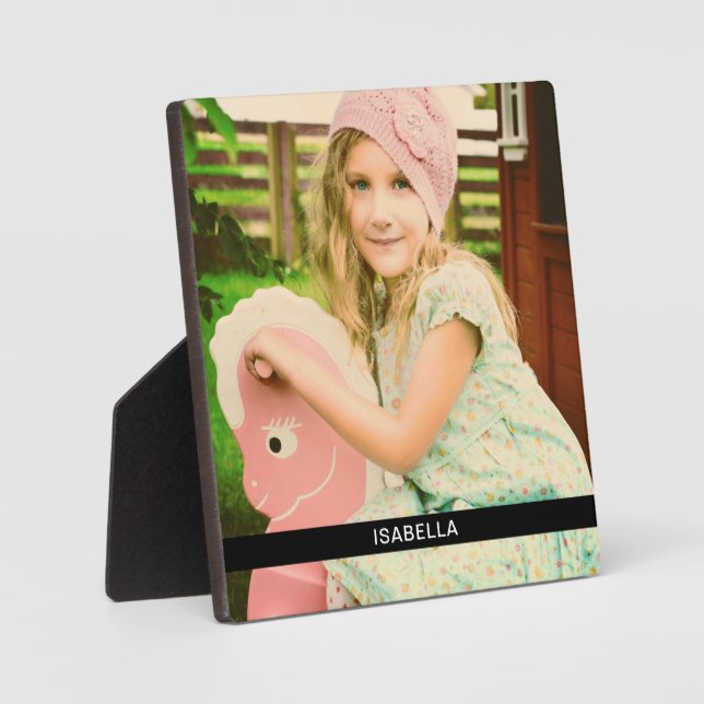 Photo & Name Plaque With Stand Template (Front)