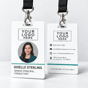 Photo Name Tag ID Logo Company Badge