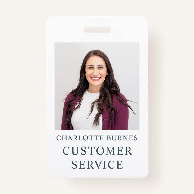 Photo Name Title ID Badge (Front)