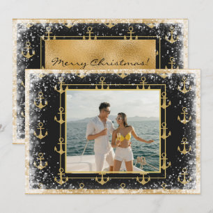 Photo Nautical Modern Holiday Card