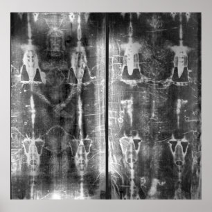 Photo Negative Picture of the Shroud of Turin Poster