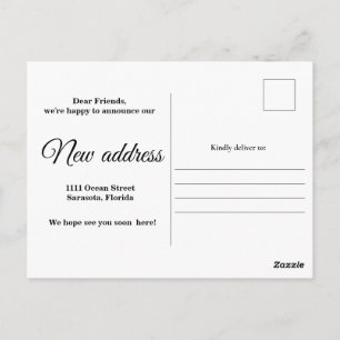 Photo New Home Address Announcement Postcard