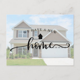 Photo New Home Calligraphy Moving New Address Postcard