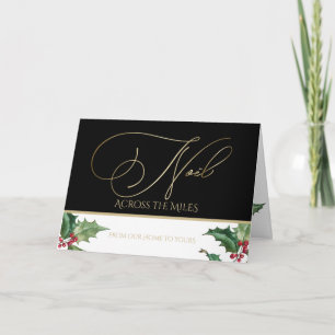 PHOTO Noel  Watercolor Holly  Red Berries Colorway Card