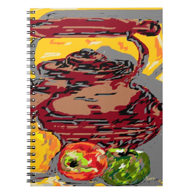 Photo Note Book Still Life Tea Kettle with Fruit (Front)