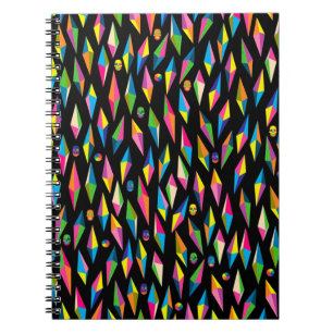 Photo Notebook/Abstract Diamond Shapes and Skulls Notebook