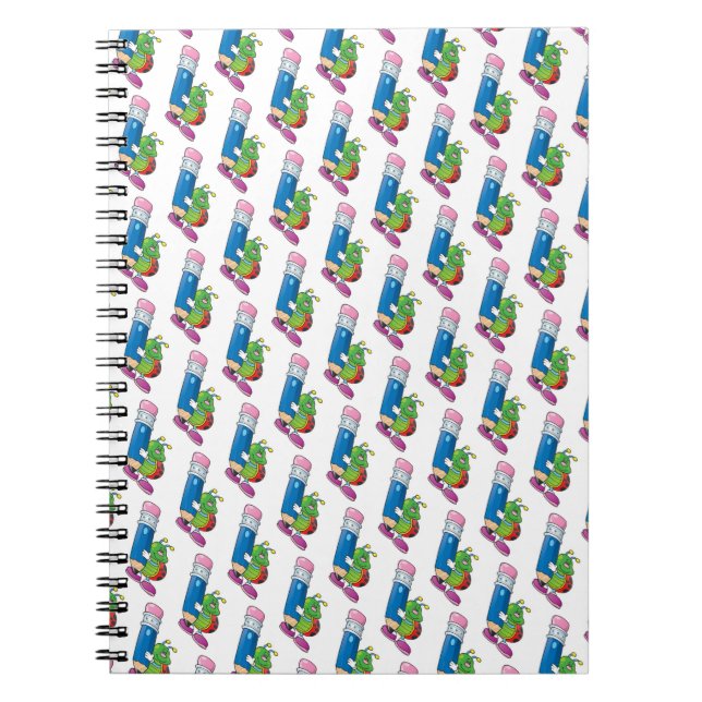 Photo Notebook/Cute Lady Bug Holding Pencil Notebook (Front)