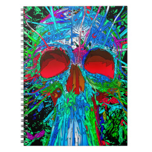 Photo Notebook/Funky Colourful Skull Notebook