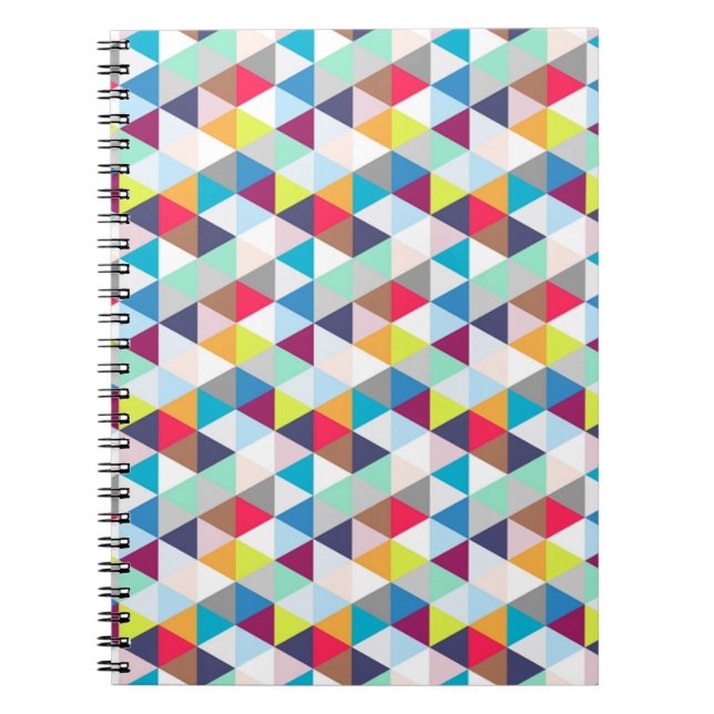 Photo Notebook/Geometrical triangle Shapes Notebook (Front)