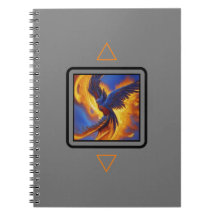 Photo Notebook Phoenix, Grey Cover Spiral Notebook