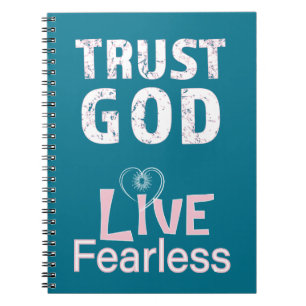 Photo Notebook Trust God Live Fearless Christian