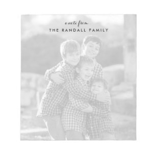 Photo Notepad, Full Photo Black and White Notepad
