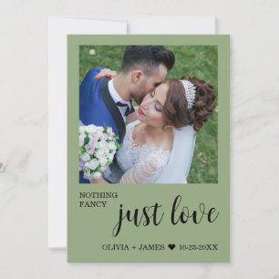 Photo Nothing Fancy Just Love Wedding Reception   Invitation