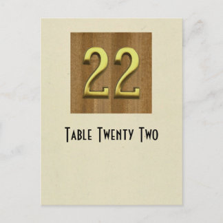 Photo number 22 table card