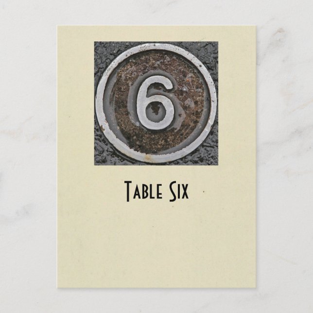 photo number 6 table card (Front)