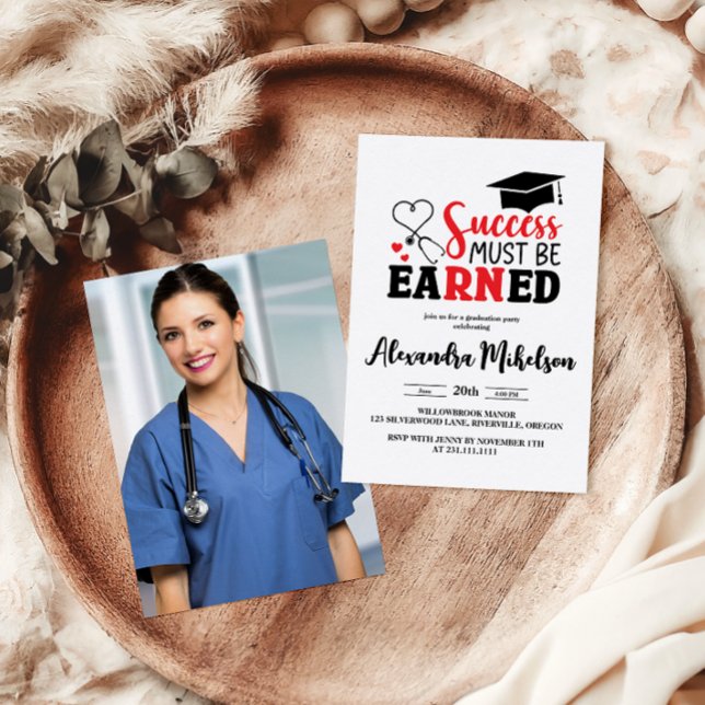 Photo Nursing School Graduate  Invitation (Creator Uploaded)