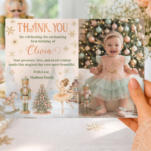 Photo Nutcracker Ballerina Thank You Card