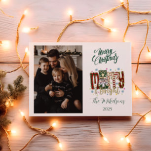 Photo Nutcracker Merry & Bright Christmas Holiday Card