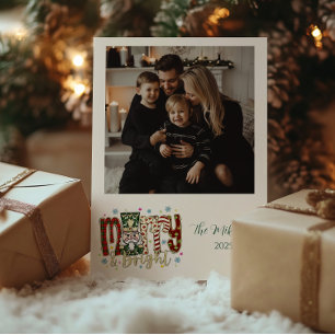 Photo Nutcracker Merry & Bright Christmas Holiday Card