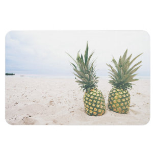 Photo of 2 Pineapples on a Beach Magnet