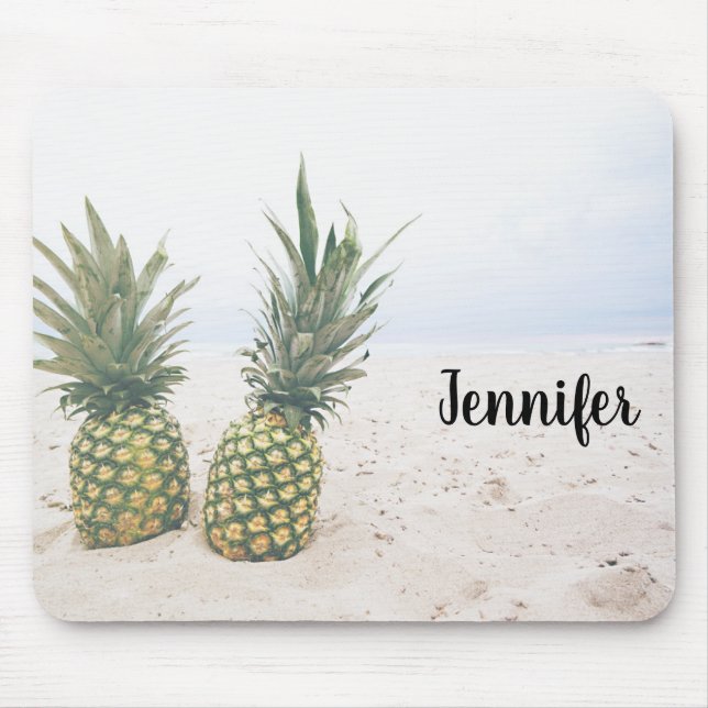 Photo of 2 Pineapples on a Beach Mouse Pad (Front)