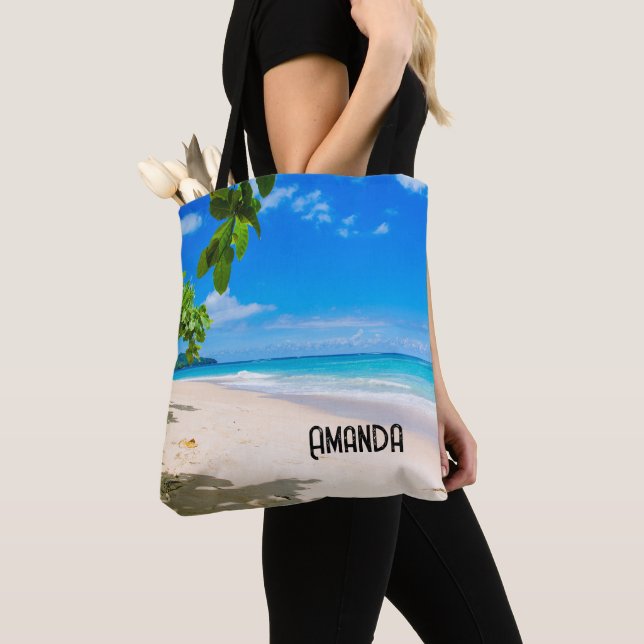 Photo of a Beautiful Sunny Tropical Beach  Tote Bag (Close Up)
