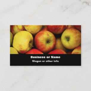 Photo of a Bushel Of Yellow and Red Apples Business Card