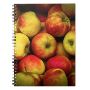 Photo of a Bushel Of Yellow and Red  Apples Notebook