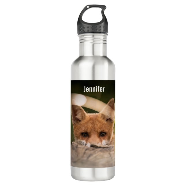 Photo of a Cute Little Orange Fox 710 Ml Water Bottle (Front)