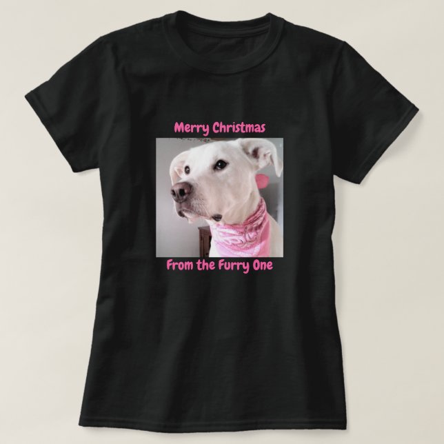 Photo of a Cute Puppy Dog With Soulful Eyes Black T-Shirt (Design Front)