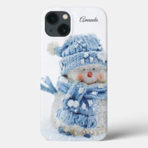 Photo of a Cute Snowman in Winter - Christmas  iPhone 13 Case