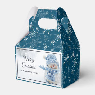 Photo of a Cute Snowman in Winter - Christmas Favour Box