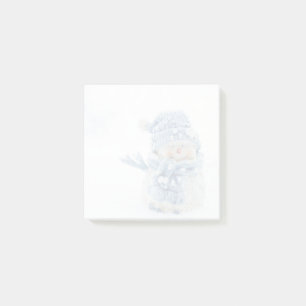 Photo of a Cute Snowman in Winter - Christmas Post-it Notes