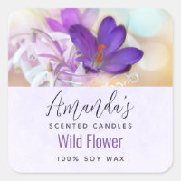 Photo of a Pretty Purple Spring Crocus Candle Biz