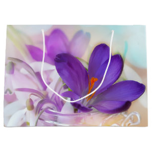 Photo of a Pretty Purple Spring Crocus Large Gift Bag